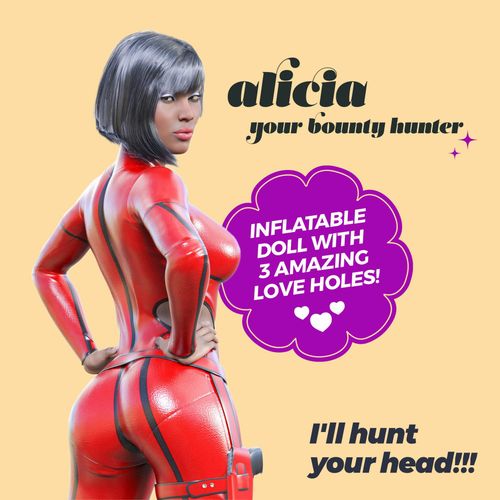 crushious alicia the bounty hunter ebony inflatable doll na Arena.pl