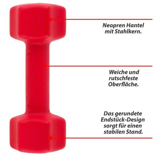 MAXXIVA Zestaw hantli z pokrowcem neoprenowym 2 x 3 kg, czer na Arena.pl