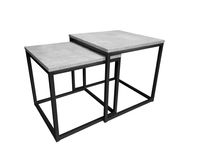 Stolik kawowy 2W1 beton podstawa czarna