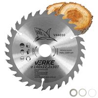 PIŁA TARCZA WIDIOWA DO CIĘCIA DREWNA 140x22,2 30 ZĘBÓW VERKE V44010