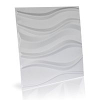 Panel ścienny dekoracjny na ścianę 3D z włókniny ozdobny biały LAKE