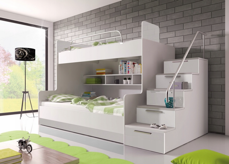 ŁÓŻKO PIĘTROWE RAJ 2 / 7 KOLORÓW POŁYSK zdjęcie 1