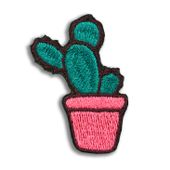 NASZYWKA naprasowanka kaktus różowy