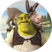 Opłatek na tort Shrek Fiona Osioł Postać Ogr
