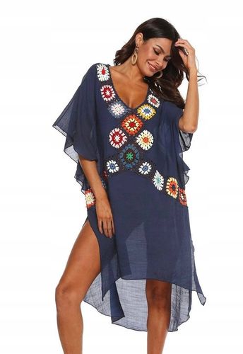 PAREO TUNIKA BOHO LETNIA SUKIENKA NARZUTKA PLAŻOWA na plażę ZWIEWNA na Arena.pl