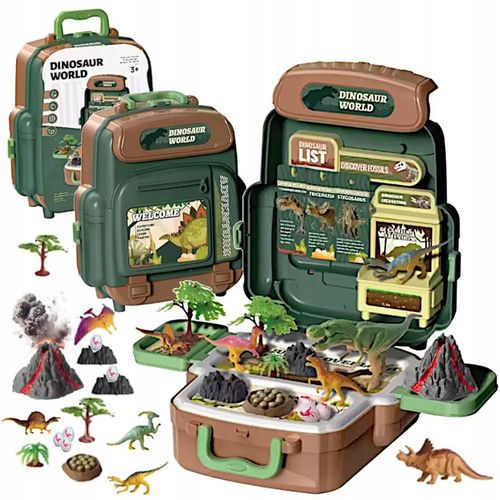 DINOZAURY W PLECAKU T-REX FIGURKI DINO ZESTAW ODKRYWCY ZABAWKA PREZENT na Arena.pl