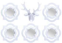 Kpl dekoracji 5 luster z ażurem i głowa renifera