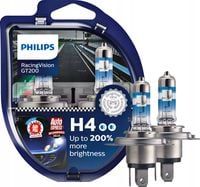 Komplet (2 szt) żarówek H4 12V 55W PHILIPS RacingVision +200%
