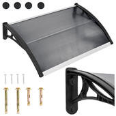 Daszek nad drzwi zadaszenie 100x60 cm szary