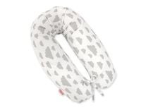 Bawełniana poszewka do poduszki ciążowej Longer -  Chmurki szare