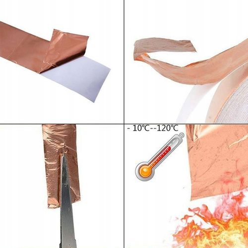 TAŚMA MIEDZIANA ODSTRASZAJĄCA ŚLIMAKI PRZECIW ŚLIMAKOM SAMOPRZYLEPNA 25M na Arena.pl