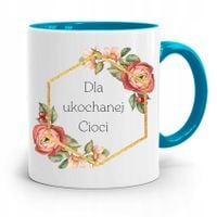 Kubek Błękitny Dla Cioci Dla Ukochanej Cioci Z Nadrukiem Ze Zdjęciem