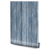 Tapeta Ścienna Niebieskie DESKI Nowoczesny Wzór 3D