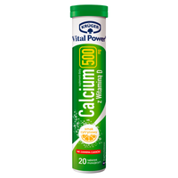 Krüger Vital Power Tabletki calcium 500 mg smak cytrynowy 84 g (20 sztuk)