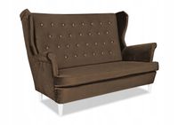 Sofa kanapa uszak Diana skandynawska nie rozkładana Family Meble brązowa