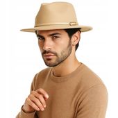 KAPELUSZ FILCOWY PANAMA FEDORA DAMSKI MĘSKI