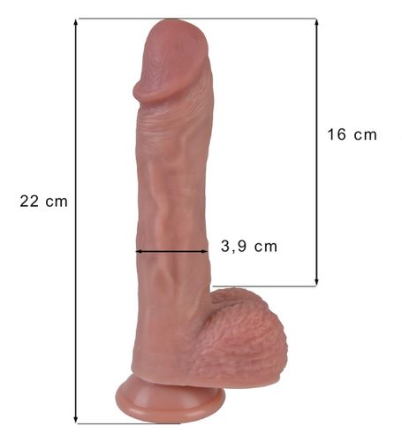 Naturalne silikonowe dildo 22 cm na Arena.pl