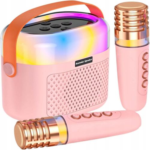 PRZENOŚNY BEZPRZEWODOWY ZESTAW KARAOKE GŁOŚNIK BLUETOOTH 2X MIKROFON RGB na Arena.pl