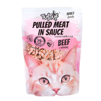 MOKRA KARMA DLA KOTA TUF TUF saszetka kawałki szarpane z wołowiną 100g