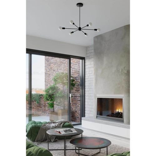 5-płomienna lampa wisząca SL.1022 czarna do sypialni sticks na Arena.pl