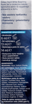 RAPID WHITE Bleaching Power set 1 szt. na Arena.pl