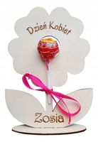Upominek PREZENT DZIEŃ KOBIET kwiatek na lizak