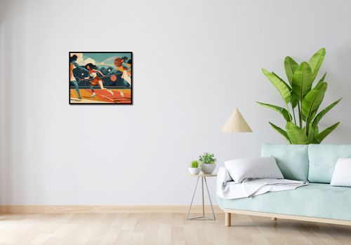 Plakat 60x50cm Mistrzynie Kortu na Arena.pl