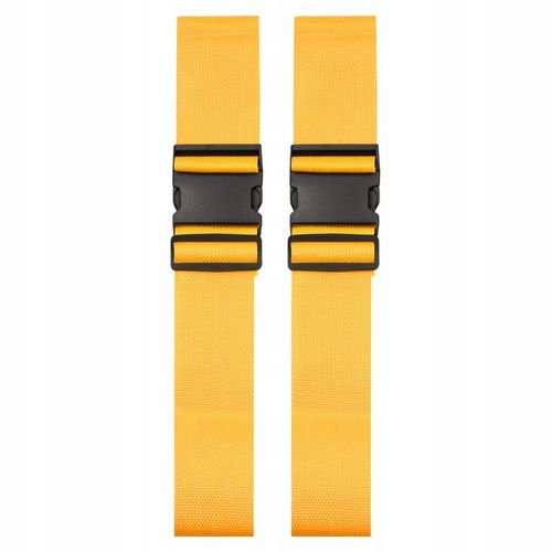4x PAS BAGAŻOWY podwójny żółty nylon 190cm x 5cm + 4x PRZYWIESZKI metalowe na Arena.pl