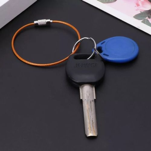 Brelok LINKA SKRĘTKA RUDA POMARAŃCZ PVC BAZA EDC Pętelka do Kluczy Kółeczko na Arena.pl