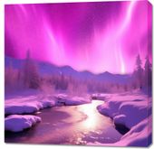 Obraz 90x90cm Aurora Nad Niebiem