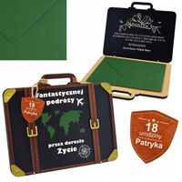 Kartka PREZENT na 18 URODZINY OSIEMNASTKĘ pudełko koperta na pieniądze