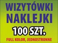 Naklejki etykiety wizytówki jednostronne 100 szt.