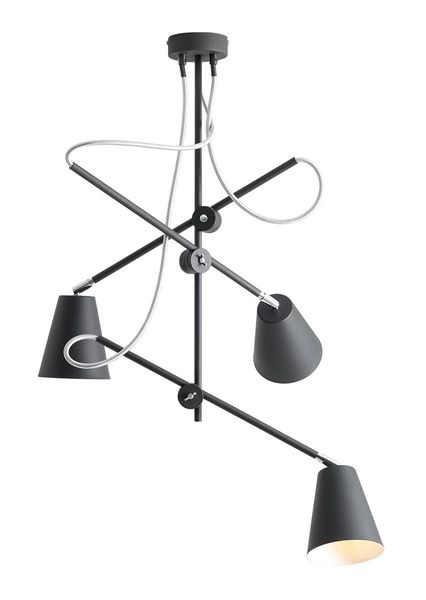 PLAFON ARTE 3 BLACK PIONOWY zdjęcie 1