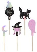 Dekoracje do muffinek Halloween, 14 cm, mix