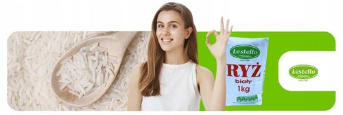 RYŻ BIAŁY 1 KG x 10 SZTUK VEGE NATURALNY LESTELLO na Arena.pl