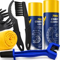 ZESTAW DO CZYSZCZENIA ŁAŃCUCHA MOTOCYKLOWEGO MANNOL SMAR ZMYWACZ SZCZOTKA