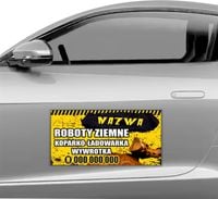 MAGNES NA SAMOCHÓD MATA MAGNETYCZNA REKLAMOWA 60X30 roboty ziemne