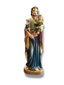 Figura Święty Józef Z Jezusem 62 Cm Ręcznie Malowana – Włoska