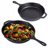 PATELNIA ŻELIWNA INDUKCJA OGNISKO GRILL GAZ TALERZ ŻELIWNY DUŻA 31cm