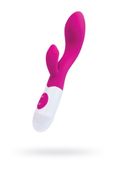A-TOYS, Vibrator Fela with Clitoral Stimulator, Silicone, Pink, 20.5 cm,