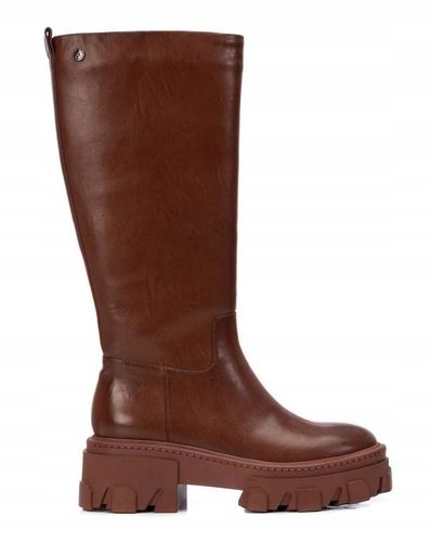 Kozaki brązowe na platformie Xti 39 na Arena.pl