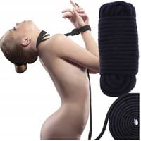 Lina do shibari 10m czarna bondage sznur BDSM do krępowania wiązania