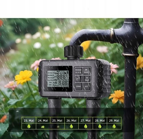 Elektroniczny Sterownik Nawadniania Programator Wody Zawór Czasowy 2 Sekcje na Arena.pl