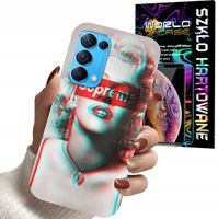 ETUI DO OPPO FIND X3 LITE - Monroe MODNE KOBIECE WZORY + SZKŁO