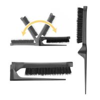 Olivia Garden Style Up Mixed Boar Szczotka do tapirowania z włosiem z dzika, kokówka, składana