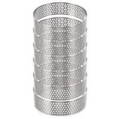 Forma do tartaletek stalowa rant perforowany 7 cm 6 szt.