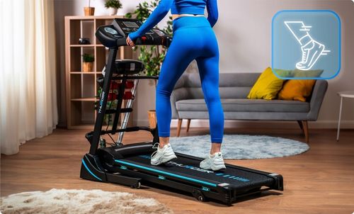 Bieżnia elektryczna domowa treningowa 140kg masażer amortyzacja aplikacja na Arena.pl