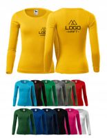 Long sleeve damski Z WŁASNYM HAFTEM LOGO NADRUKIEM