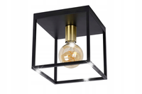 PLAFON KWADRATOWY KLATKA METALOWA LOFT LUCIDE RUBEN CZARNY 00124/01/30