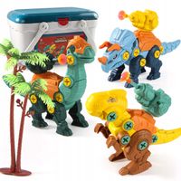 Zestaw konstrukcyjny dinozaury do skręcania Bajkowy Kuferek, 3 szt.